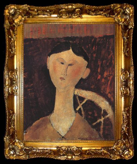 framed  Amedeo Modigliani Portrait of Mrs.Hastings (mk39), ta009-2